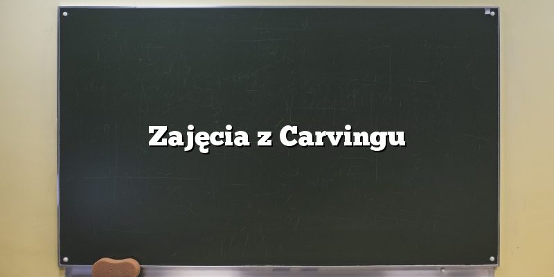 Zajęcia z Carvingu