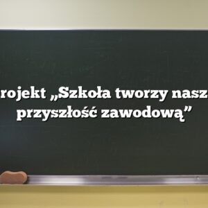 Projekt „Szkoła tworzy naszą przyszłość zawodową”