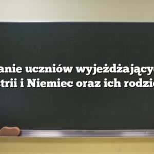 Zebranie uczniów wyjeżdżających do Austrii i Niemiec oraz ich rodziców